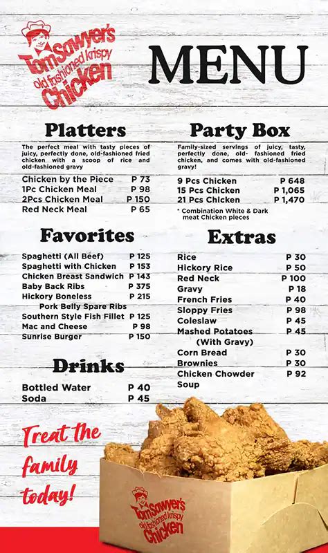 Tom Sawyer's Old Fashioned Krispy Chicken .